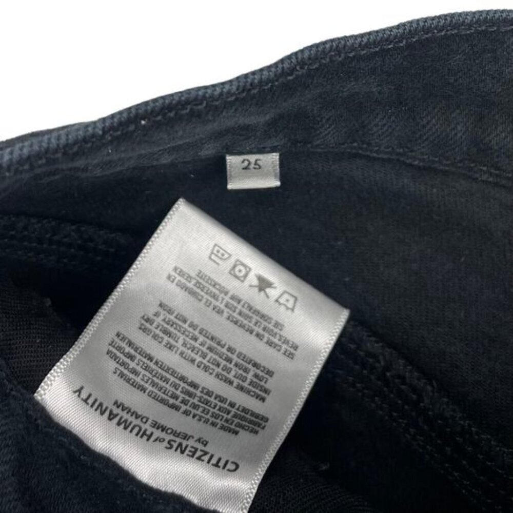 WILFRED X CITIZENS OF HUMANITY Nola Super High Rise Slim Jean Sz 25 Washed Black - Picture 6 of 7